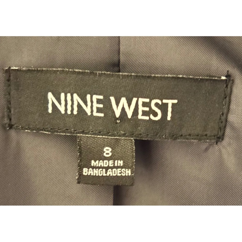 Nine West Women's Olive Brown Blazer Size 8 Classic One Button Career Jacket‎ - Picture 3 of 5